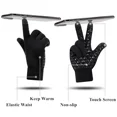 thumbnail image 4 of Brown winter gloves men women touch screen gloves smartphone motorcycle gloves, 4 of 5
