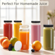 thumbnail image 5 of GPED Botellas de Vidrio para Jugo de 16 oz con 6 Popotes y 6 Tapas con Agujero y 6 Tapas Herméticas y Cepillo, Frascos de Vidrio Reutilizables Mason Jar para Jugo, Té de Burbujas, Batidos, 5 of 8