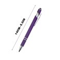 thumbnail image 2 of HAOAN Ballpoint Pen with Stylus Tip  Soft Touch Click Metal Pen  1.0mm Medium Point  Black Ink  10 Count, 2 of 5