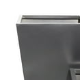 thumbnail image 5 of DecMode 17", 21", 25"H Light Weight Minimalistic Dark Gray Metal Geometric Planter with Tapered Base (3 Count), 5 of 12