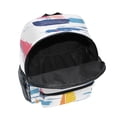 thumbnail image 6 of FORMRS School Backpack with Front Zippered Pocket 12" Student Travel Daypack, Pink Hand Drawn Sailboats, 6 of 6