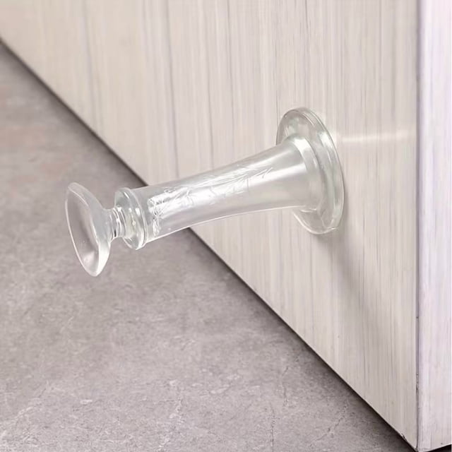 8 topes de puerta de goma antideslizantes silenciosos: diseño antipellizcos y que absorbe los golpes, adecuados for baños y dormitorios