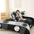 thumbnail image 4 of Feelyou Baseball Queen Comforter Set, Black Plaid Bedding Comforter Set, 3-Piece, 4 of 7