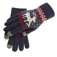 thumbnail image 2 of Qnjujn Women Winter Knitted Full Finger Touchscreen Gloves, Warm Soft Long Sleeve Reindeer Pattern Gloves, Cozy Outdoor Cold Weather Knit Gloves for Daily Use and Gifts, 2 of 4