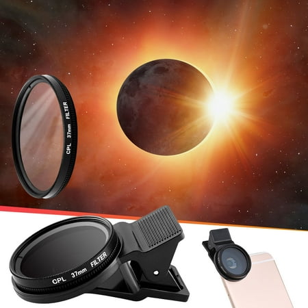 Image of Home Essentials Clearence Tozuoyouz Solar Camera Lens Filter Solar Filter For Smartphone Solar Camera Filter For Universal Solar Smartphone Lens With Clip Enhancing Filter A2135 Black Free Size
