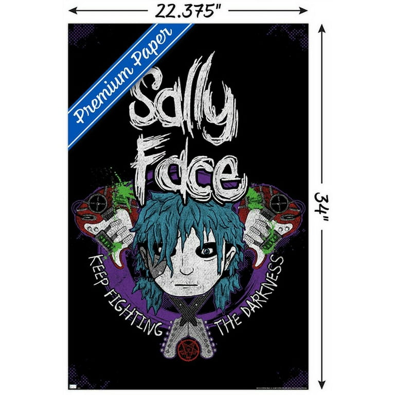 Sally Face - Crossed Guitars Wall Poster, 22.375