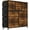 Rustic Brown, variant on Hetoy 12-Drawer Fabric Dresser with Side Pockets - Stylish & Functional Chest of Drawers for Bedroom, Living Room, Closet, and Hallway - Versatile Storage Solution,Rustic Brown