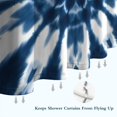 thumbnail image 6 of Blue Tie Dye Flower Mandala Pattern Shower Curtain 72"x84" ,Bathroom Decorative Shower Curtains Set with 12 Hooks,Modern Waterproof Washable Shower Curtain, 6 of 6