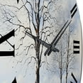 thumbnail image 5 of Designart "Embrace of Winter in the Forest Landscape I" Landscapes Oversized Wall Clock, 5 of 5