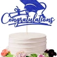 thumbnail image 2 of Congratulations Cake Topper, Ongmies Congrats Cake Topper, Graduation Cake Decoration, Bachelor Cap Theme Toppers for Celebratory Cakes, 2 of 7