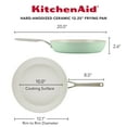 thumbnail image 2 of KitchenAid Hard Anodized Ceramic Fry Pan - 12.25"/31cm Pistachio, 2 of 4
