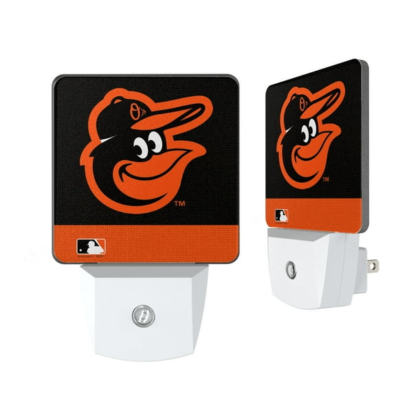Baltimore Orioles Primary Logo Stripe Design Nightlight 2-Pack