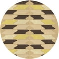 thumbnail image 1 of Ahgly Company Indoor Round Patterned Wood Brown Area Rugs, 3' Round, 1 of 6