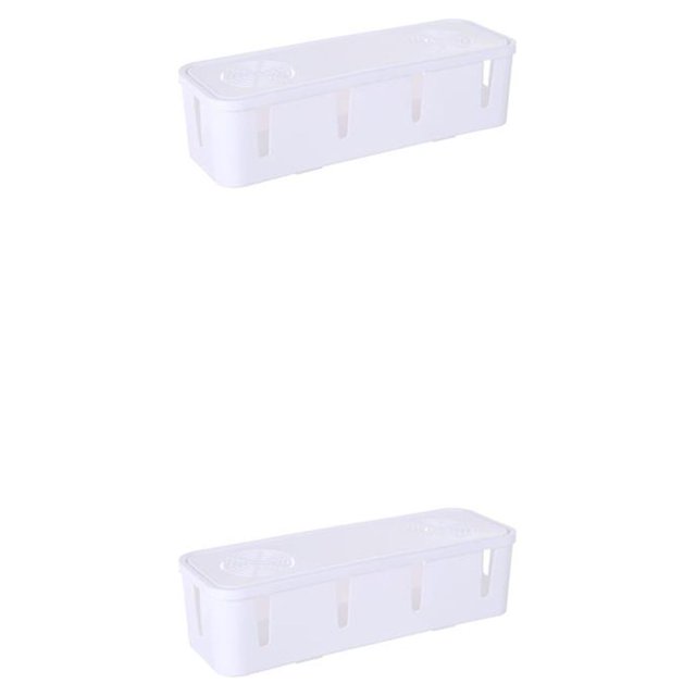 Sidaley Toma de corriente eléctrica para el hogar, cable de carga transpirable reutilizable portátil, organizador de cables de línea de Blanco 2Conjunto
