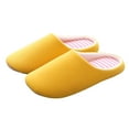 thumbnail image 3 of nsendm House Slippers for Women Cheapest For Women Slippers Toe Velvet Summer Slippers for Women Indoor Washable Yellow 10, 3 of 4