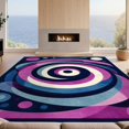 thumbnail image 2 of Design&I 3'x5' Ultra Soft Throw Mat, Shaped Funky Retro Graphic Eclectic Swirl Motif Bathroom Designer None Fluffy Washable Easy Care Indoor rug for Bedside Hallway, 2 of 7
