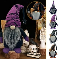 9 inch Halloween Gnomes Plush Decor, Handmade Spider Ornament, Swedish Tomte Gnome Elf Dwarf Collectible Figurines for Halloween Day Party Table Decorations