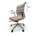 thumbnail image 4 of Ambesonne Ethnic Office Chair Cover Stretchable High Back, Geometrical, Grey Pink Yellow, 4 of 6