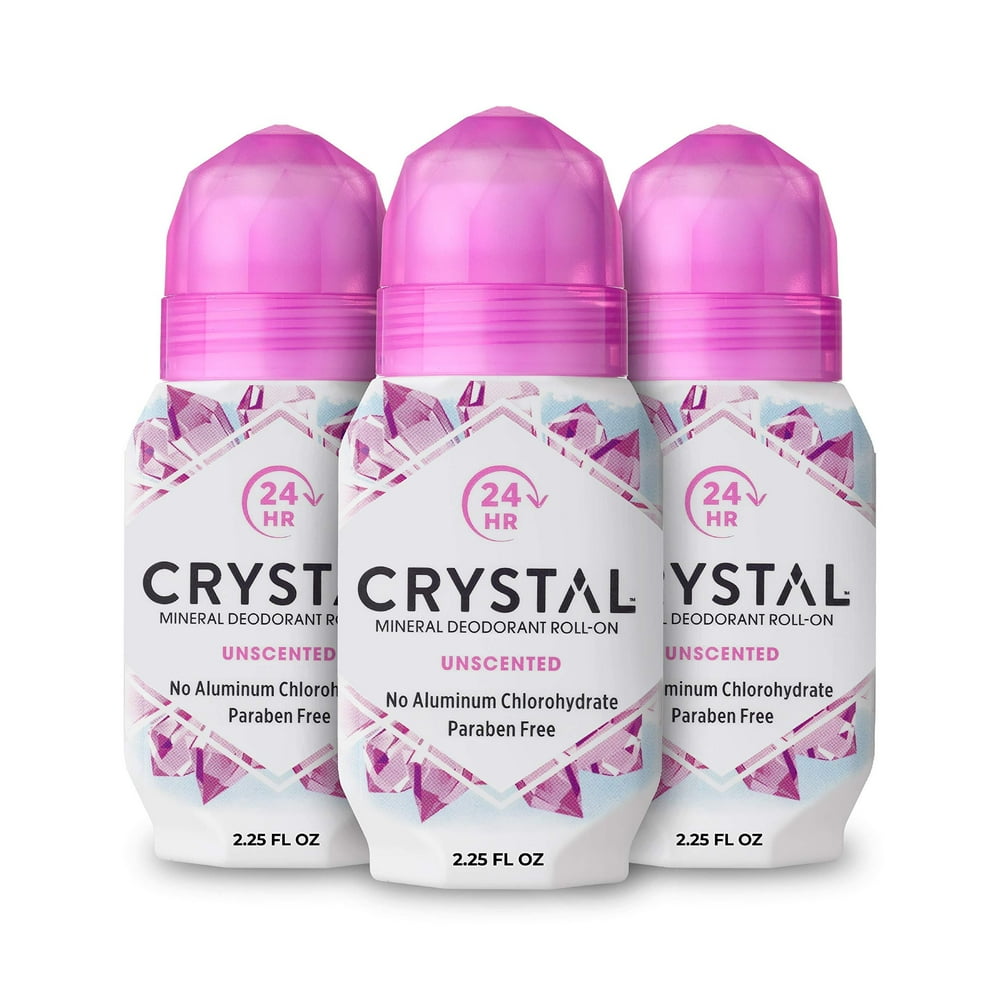 CRYSTAL Unscented Natural Deodorant, Aluminum Free Deodorant With 24