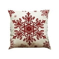 thumbnail image 2 of Merry Christmas Pillow, 17.72x17.72 Inch Red Snowflake Christmas Tree Decorative Cushion, Snowflake Holiday Pillow, Suitable For Sofa And Bed, 2 of 6