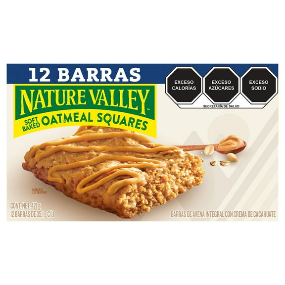 Nature Valley Soft-Baked Oatmeal SSF20 Squares, Peanut Butter Breakfast Snacks, 12 ct, 14.88 OZ