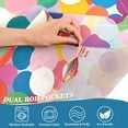 thumbnail image 3 of Yayeee Kitchen Curtains Tier Pair Light Filtering 27"x24" Rod Pocket Short Cafe Window Panel, Yellow Colorful Circles, 3 of 7
