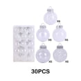 thumbnail image 4 of Yuarrent 30 unids/set bolas de Navidad ingredientes seguros textura de alta gama adornos reutilizables para árbol de Navidad Kits de decoración para fiestas Blanco, 4 of 6
