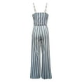 thumbnail image 5 of Kaemgyyd Jumpsuits for Women Wide Leg Spaghetti Strap Sleeveless Rompers Color Block One-Piece Outfits Trendy Clubwear Rompers, 5 of 5