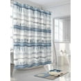 thumbnail image 3 of Fsddascl White Blue Stripe Shower Curtain Set - 72" x 78" Washable Bathtub Curtain with 12 Hooks, Abstract Modern Brush Vintage Waterproof Fabric Stall Shower Curtains for Bathroom/Bathtub Décor, 3 of 6