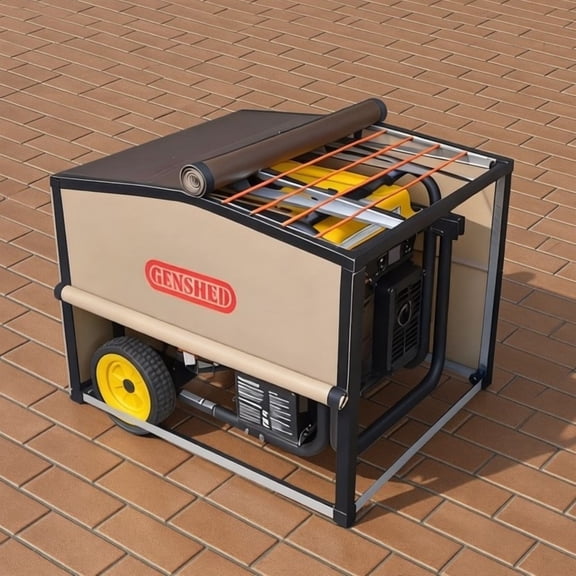 GENSHED Generator Shed For Storing & Running Generator Outdoor - Combining Generator Covers While Running & Generator Covers for Outside Storage into one (GCE)