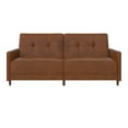 thumbnail image 3 of DHP Andora Coil Futon, Camel Faux Leather, 3 of 9