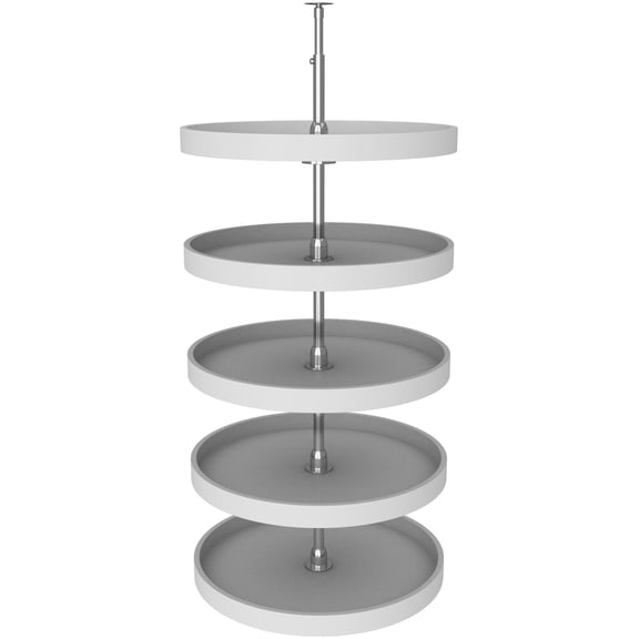 Rev-A-Shelf 6065-24-11-52 Classic 5 Tier 24" Full Circle Lazy Susan - White