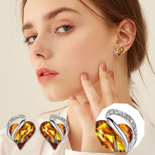 Fiudx Pendientes Geométricos, Elegantes Joyas con Diseño de Corazón, de Aleación Moderna, Un Regalo Único para Ella, Ideal para Uso Diario, Fiestas o Ocasiones Especiales, para Amantes de La Moda, Li