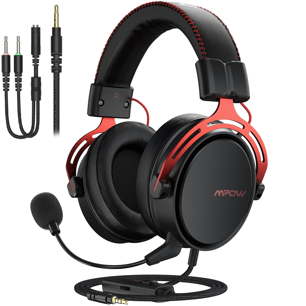 Dapper Communisme ring Mpow 3.5mm Gaming Headset with Noise Canceling Microphone for PS5 PS4 PC  Xbox One Switch Mac, 7.1 Surround Sound, Gaming Headphones with Soft Memory  Earmuffs & Adjustable Headband, on-Line Control - Walmart.com