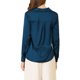 thumbnail image 3 of CAMISAS ELEGANTES PARA MUJER INSPIRADORAS CHIC Cuello en V, Manga Larga, Blusa de Satén Suave M Azul Profundo, 3 of 8