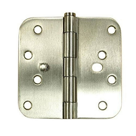 316 Marine Grade Stainless Steel Security Door Hinges 4" with 5/8" Radius - Security Tab - Highly Rust Resistant - 3 Pack