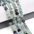 thumbnail image 2 of Natural Fluorite Beads Strands Round with Faceted 6-6.5x6-6.5mm Hole: 0.9mm 63pcs/strand 15.35''(39cm), 2 of 5