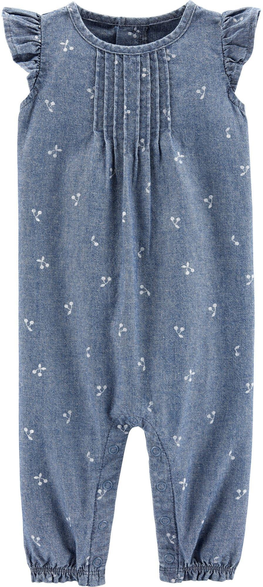 girls chambray jumpsuit