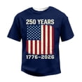 thumbnail image 4 of 250 Anniversary Usa Shirts Men Patriotic Independence Day Shirt Crew Neck Short Sleeve 1776 - 2026 T Shirts Graphic Loose American Flag Tees Dark Blue M, 4 of 4