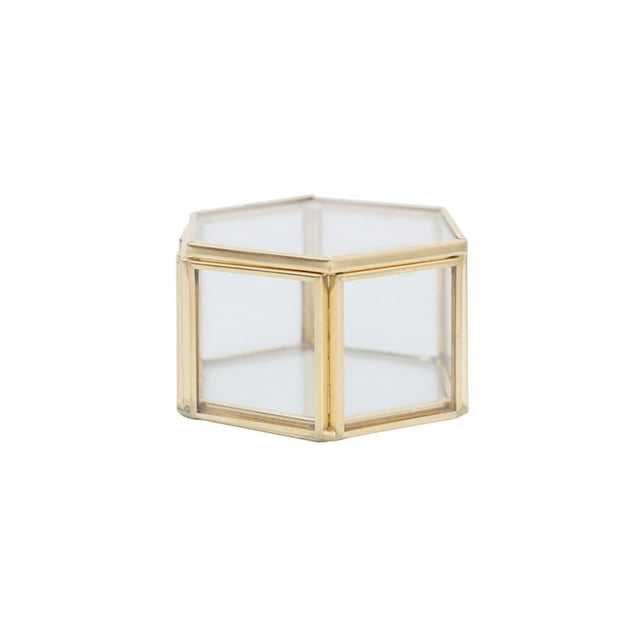 Advancent Joyero Geométrico Moda Claro A prueba de polvo Pulseras Anillos Pendientes Caso Titular Organizador de boda Almacenamiento y organización del hogar Tipo B