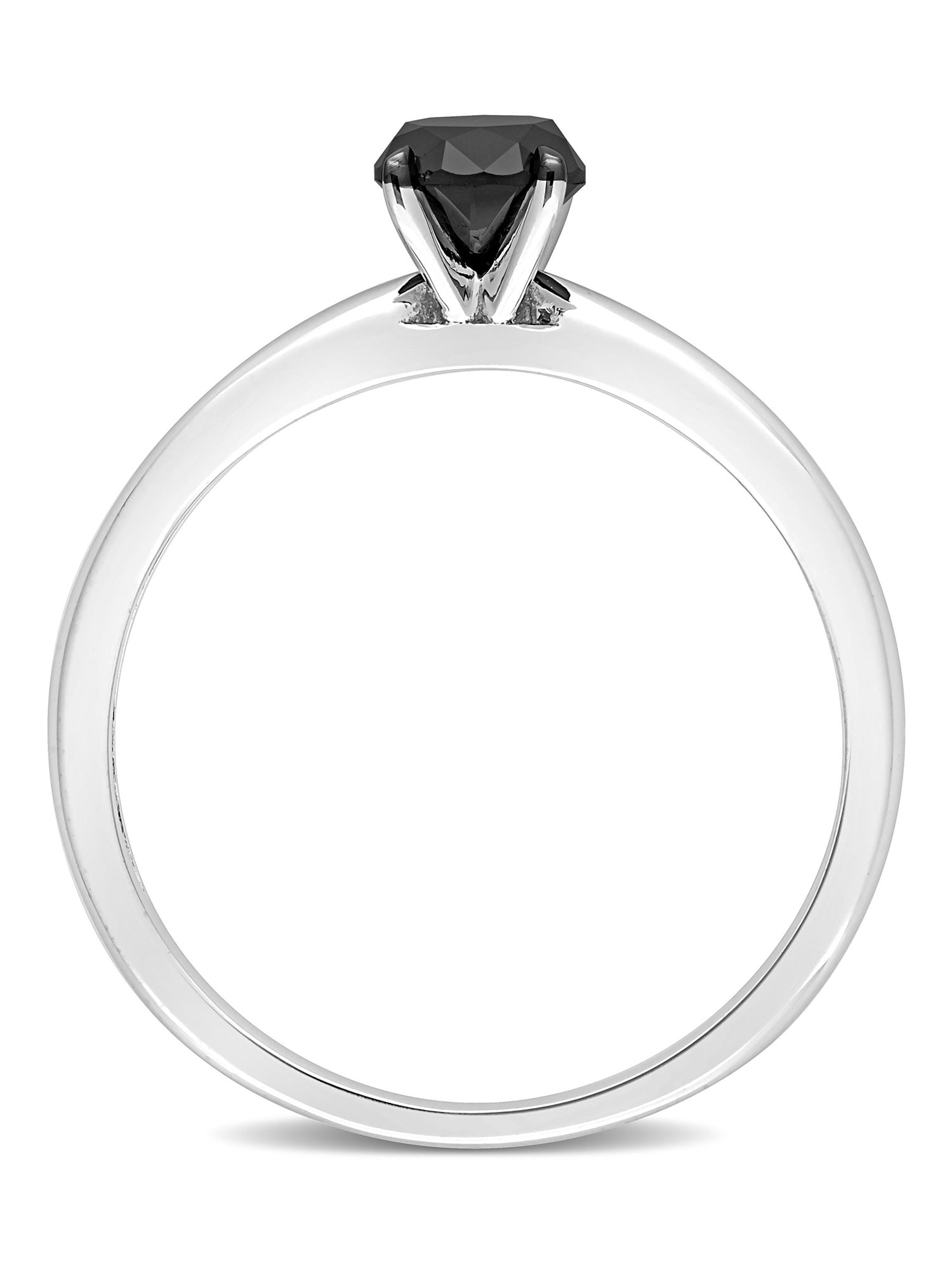 3/4 Carat T.W. Black Diamond 14kt White Gold Solitaire Engagement Ring