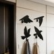thumbnail image 2 of Gancho de pared con forma de pájaro volador, gancho artístico de metal negro con forma de pájaro, perchero decorativo, colgador de toallas, gancho para llaves para baño, cocina y entrada., 2 of 8