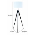 thumbnail image 5 of Harrington 60-inch Drum Shade Metal Tripod Floor Lamp Black, 5 of 7