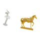 thumbnail image 5 of Figura moderna de una bailarina y un caballo, escultura artística de resina, estatua de animal creativa para dormitorio, oficina, chimenea, entrada, d, 5 of 8