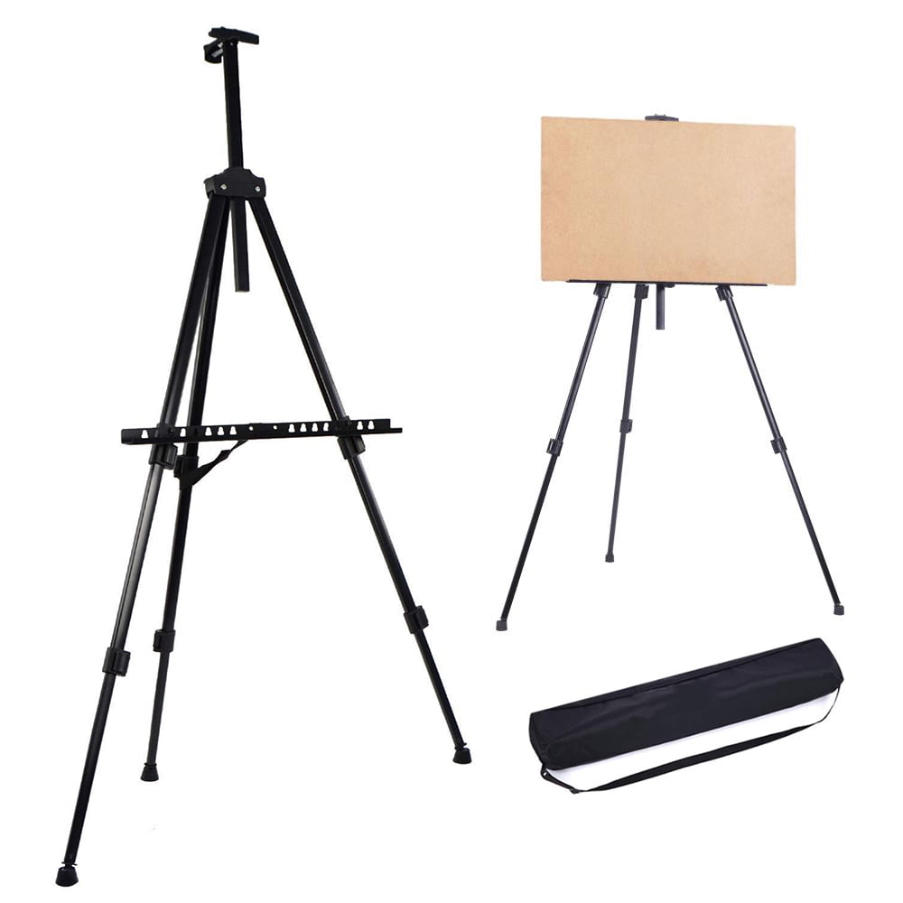 FUDESY 72 Easel Stand,Extra Sturdy Black Aluminum Metal Display Easel Artist Easel Tripod Adjustable Height from 22 to 72 for Table-Top/Floor Painting,Displaying and Drawing with Portable Bag 
