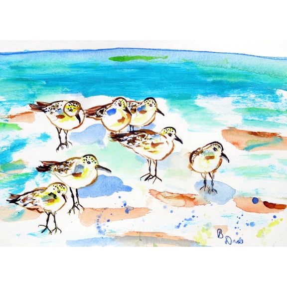 Betsy Drake Interiors Seven Sanderlings Door Mat 18"x26"