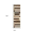 thumbnail image 3 of HomeRoots 487059 10 ft. Slate Patchwork Power Loom Stain Resistant Runner Area Rug, 3 of 5