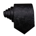 thumbnail image 4 of Juego de corbatas Barry.Wang de seda negra con estampado floral, 150 cm, 4 of 5