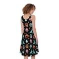 thumbnail image 2 of Halloween Zombie Pattern Print Sleeveless Knee Length Dress, Halloween Decorative Fashion Summer Maxi Dress For Women, 2 of 4