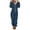 Blue, variant on Womens Fleece Onesies Pajamas Jumpsuit Winter Keep Warm Sherpa Romper Sleepwear One Piece Zipper Hooded Playsuit Loungewear for Women